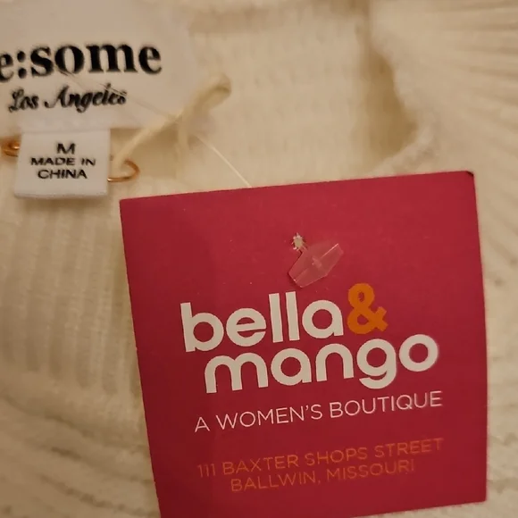 Eesome Cream Sweater with Colorful Embroidered Floral Accents - Picture 8 of 10